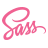 Logo do pré-processadores css conhecido como Sass